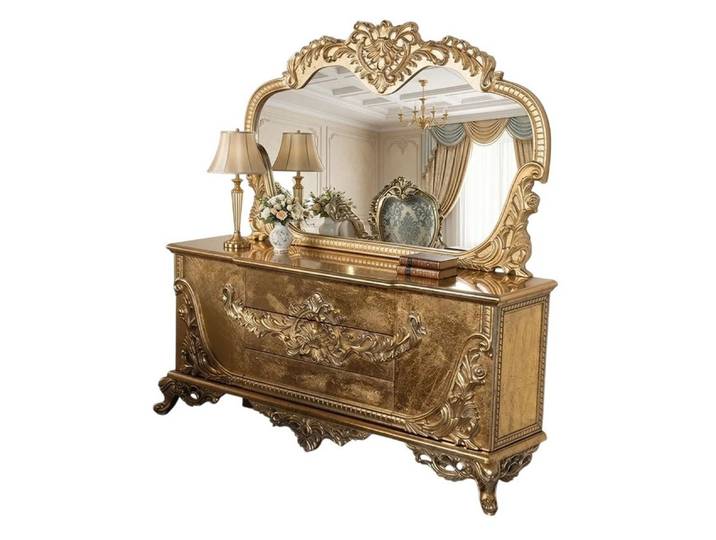 JVmoebel Sideboard Klassisches Sideboard mit Spiegel für ein elegantes Wohnambiente (1 St)