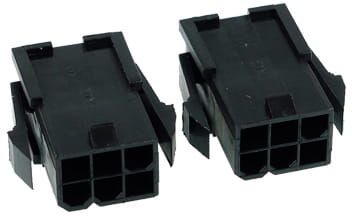 Phobya VGA Power Connector 6Pin Buchse (4-eckig) inkl. 6 Pins - ...
