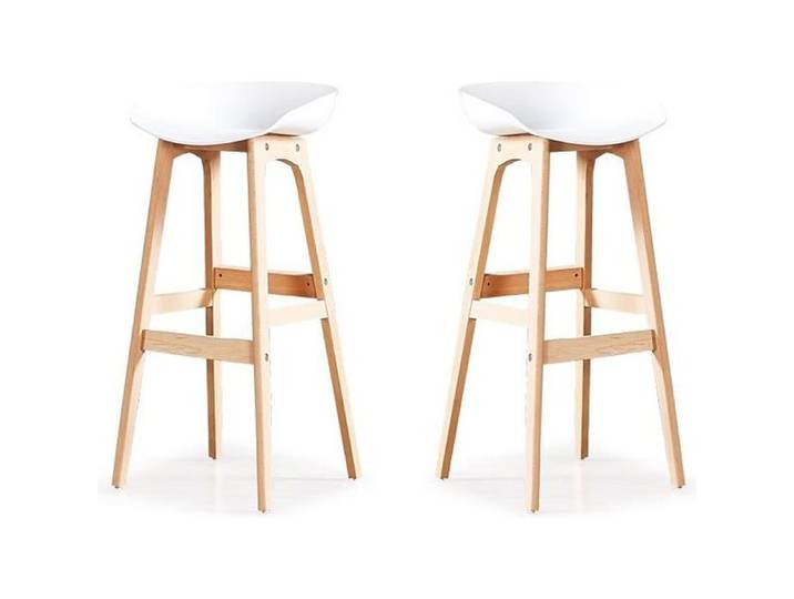 Lot de 2 chaises hautes blanche - Bera - DESIGNETSAMAISON