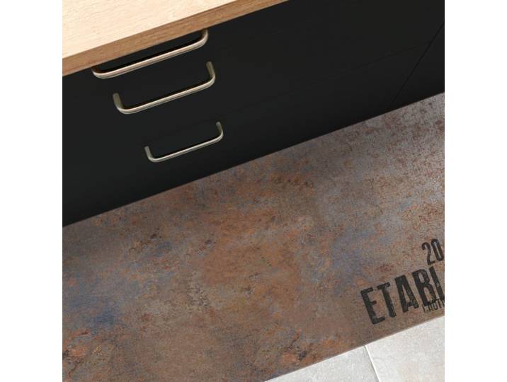 Tapis antidérapant - vinyle - int./ext. - marron - 50x200cm