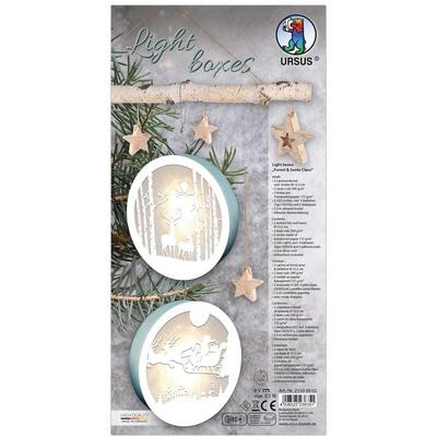URSUS Light boxes 'Forest & Santa Claus' Ø 15,3 cm