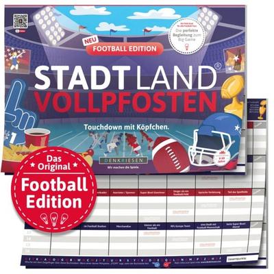 DENKRIESEN - STADT LAND VOLLPFOSTEN® - FOOTBALL EDITION - 'Touchdown mit Köpfchen.' - A4