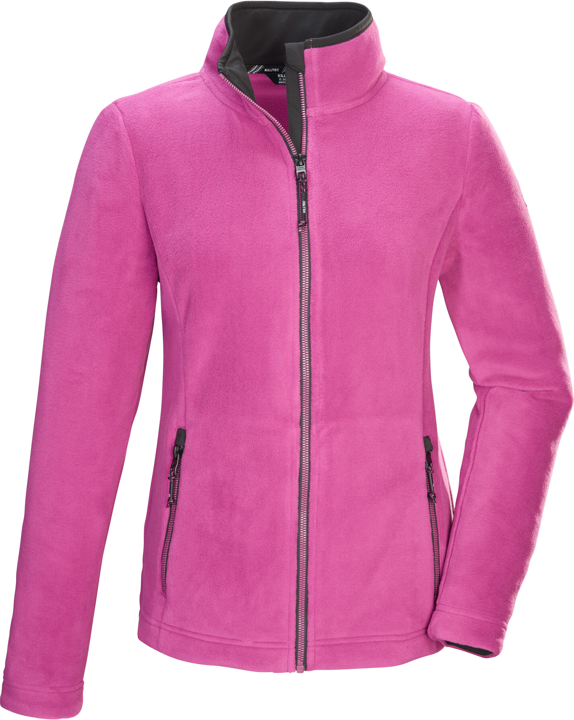 Fleecejacke KILLTEC "KOW 3 WMN FLC JCKT", Damen, Gr. 36, pink, Obermaterial: 100% Polyester, Jacken Fleecejacke, Fleecejacke mit Stretch, Kinnschutz und verschliessbaren Taschen pink 36