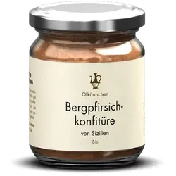 Ölkännchen Bergpfirsichkonfitüre 82% Frucht bio