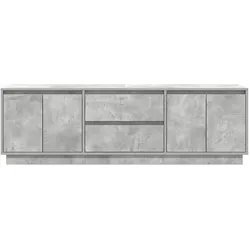 vidaXL, TV Möbel, Szafka RTV z oświetleniem LED Beton Szary 160,5x41x50 cm (41 x 160.50 x 50 cm)