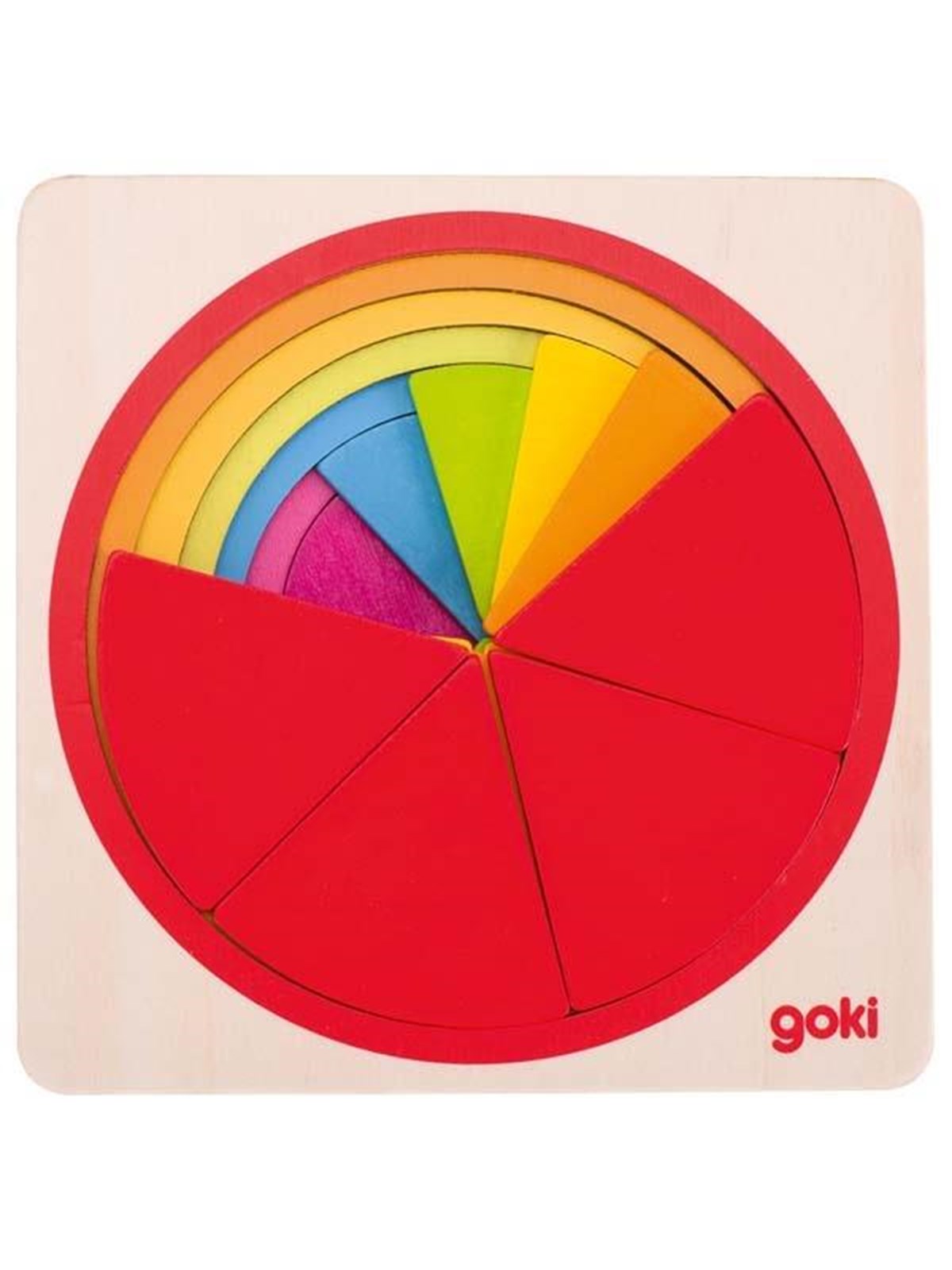 Goki Wooden Layer Puzzle Circle 21pcs. Holz