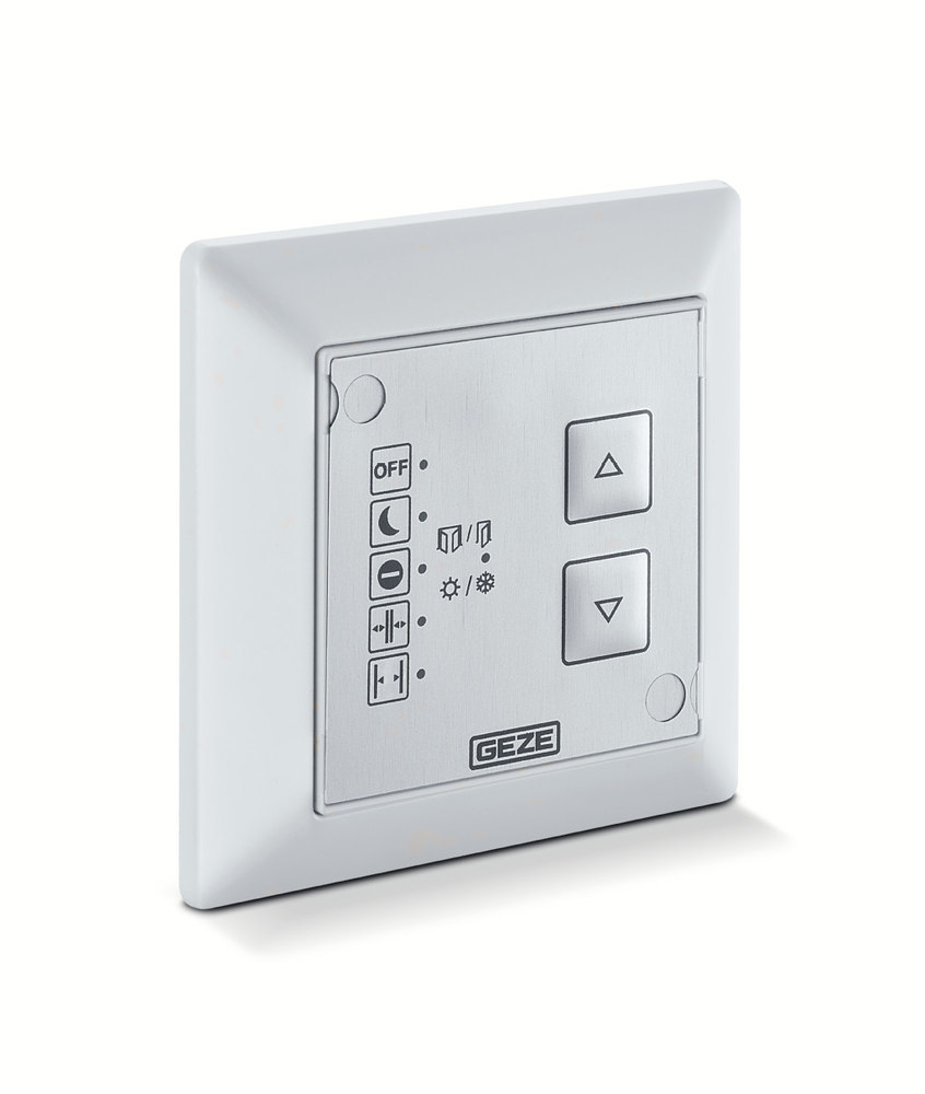 GEZE Programmschalter TPS-SCT, UP,alpinweiß,Drucktaste 113232