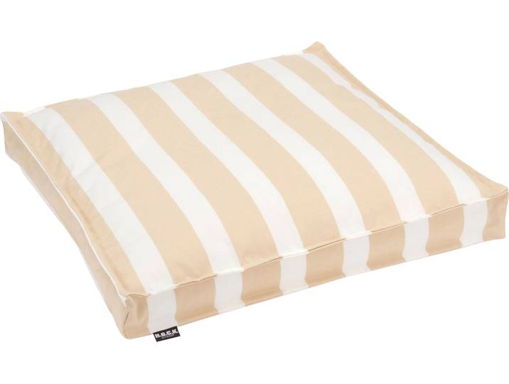 Sitzkissen H.O.C.K. Classic Streifen , beige (natur, gestreift), B:50cm H:5cm L:50cm, Polyacryl (dralon), Dekokissen_Sitzkissen_Kissenhüllen, Sitzkissen, mit Streifen