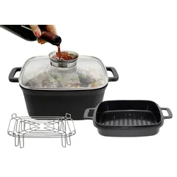 ELO Bräter Cubus 3tlg. Gusseisen Schwarz