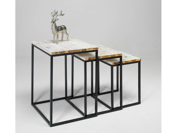 ARTRA Couchtisch Designer Couchtisch, Beistelltisch 3er Tischset Pablo Vintage-Look (3-St)