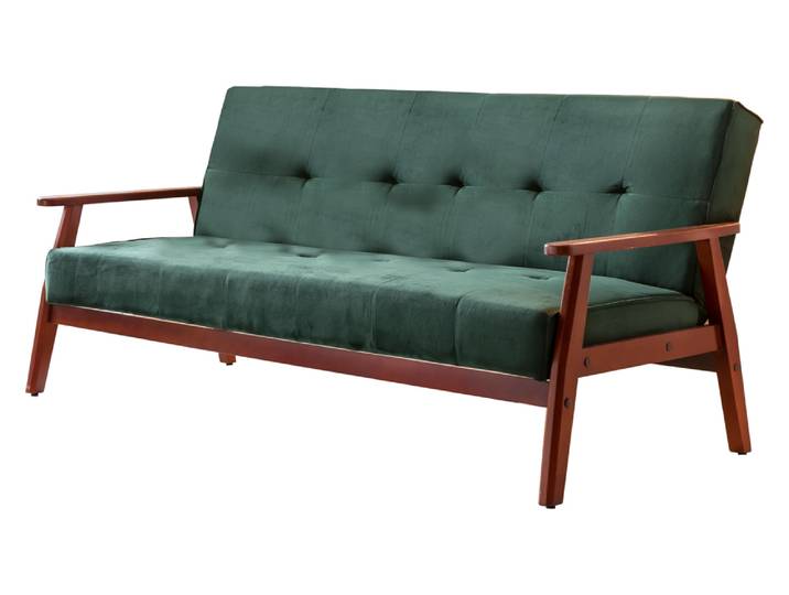 SalesFever Schlafsofa Samt tannengrün