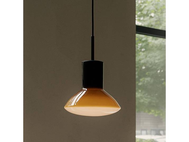 GRUPA Hängeleuchte Onda, dimmbar, gelb / orange, für Wohn- / Esszimmer, Aluminium, Design