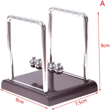 Uplift Curations MotionZen Newtons Cradle Desk Toy Metal Pendulum Balance Ball Physics Kinetic Energy Display For Office & Home 01