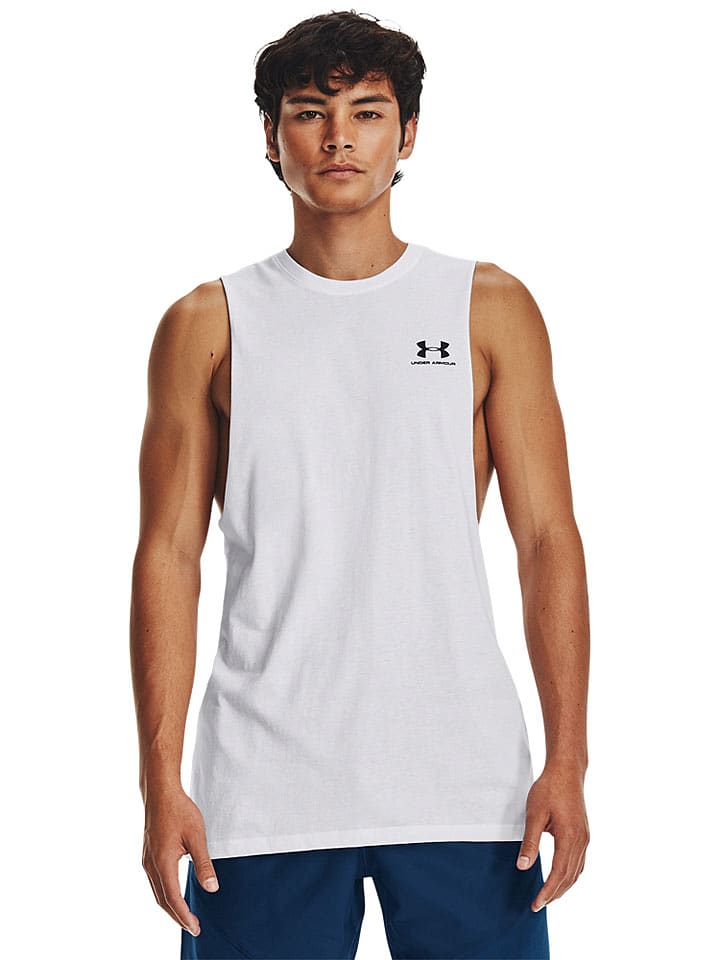 Under Armour Funktionstop in Weiß - S