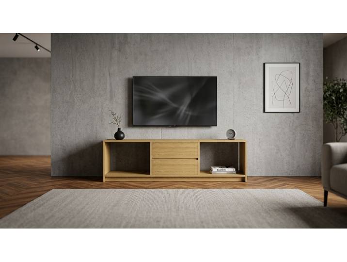 TV Schrank aus Massivholz von Pickawood Eiche Natur geölt