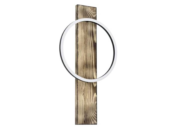 Eglo LED Applique murale Boyal\, applique vintage 1 flamme\, spot mural intérieur en acier\, bois et plastique\, lampe salon\, lampe couloir en noir\, marron\, blanc
