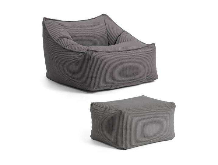 SITZSACK Cord Snug mit Hocker