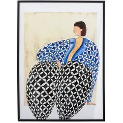 DAHEIM Wandbild 52 x 72 cm Vivianne Illustration Glas Bunt