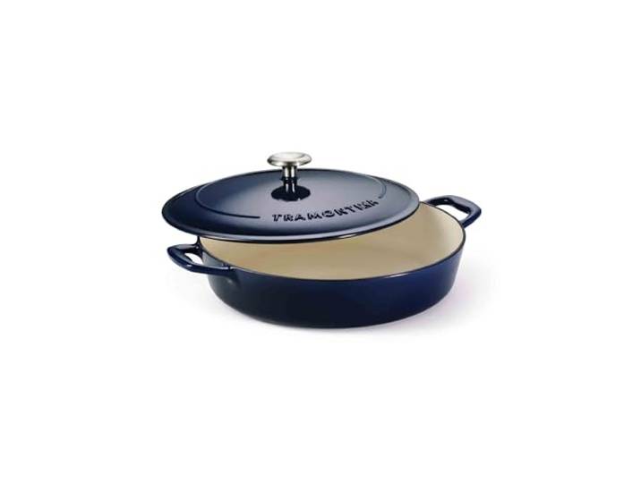 Tramontina Bestow Gusseisen Schmortopf Ø 30 cm, Induktion, Aromadeckel Emailliertes Gusseisen, Backofengeeignet bis 230°C, Dutch Oven mit Deckel für Schmorgerichte, Eintöpfe & Braten