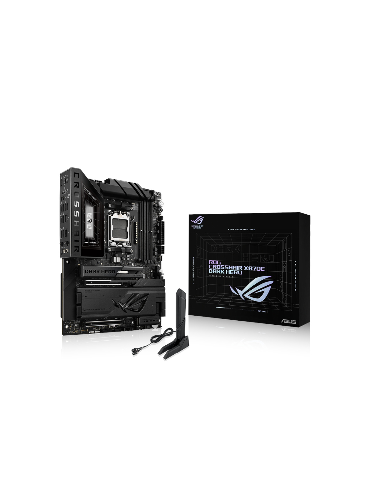 ASUS ROG CROSSHAIR X870E DARK HERO Mainboard - AMD X870E - AMD AM5 - DDR5 RAM - ATX