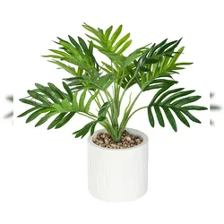 Atmosphera Etnik - Palme mit weißem Zementpflanzgefäß 30x30x29cm