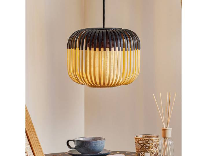 Suspension Bamboo XS Black - Forestier Bamboo Light XS - Salon / séjour - Design - Bambou - À ampoule unique