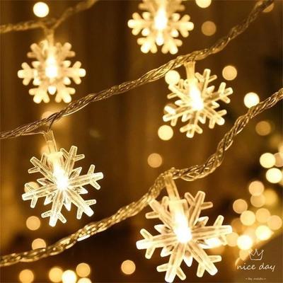Uplift Picks Snowflake LED String Lights Create Cozy Holiday Magic In Any Space warm White battery 6 M (40 Leads)