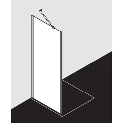 Kermi Ibiza 2000 Seitenwand I2TWO090201YK Einbaumaß 87 - 90 cm, Höhe 2 m, ESG