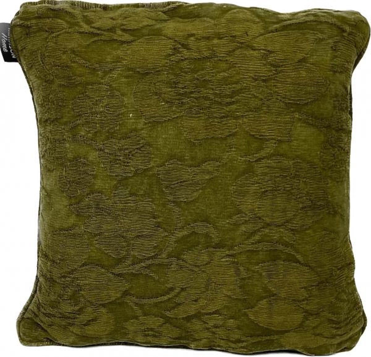 Madison sierkussen Vague flower groen 40 x 40 cm