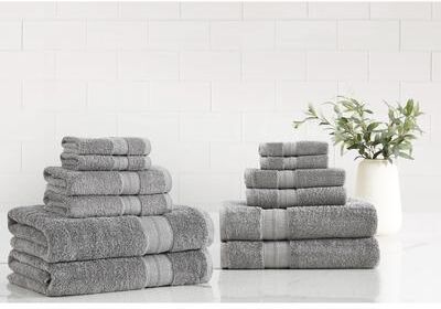 London Fog Signature Solid 12 Piece Towel Set