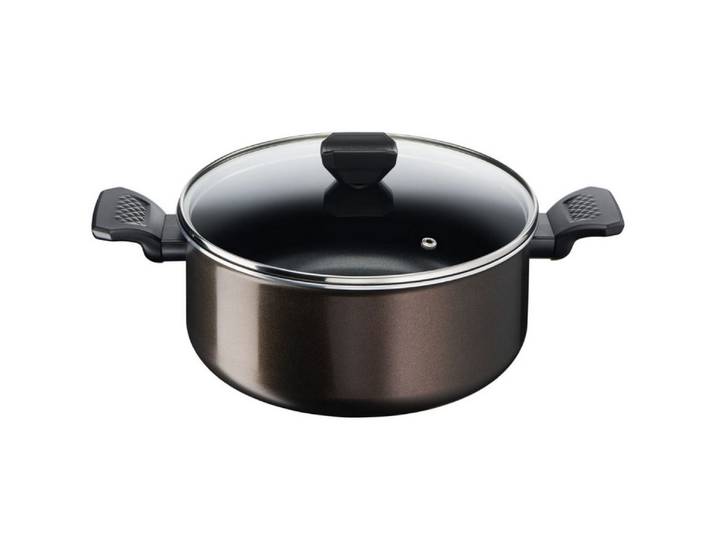 Faitout aluminium 24cm avec couvercle easy cook & clean - b5544602 - tefal
