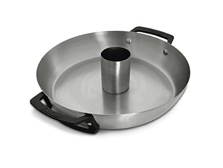 Enders SWITCH GRID braadpanvoor gevogelte, van roestvrij staal + gietijzeren handgrepen, grillroosteraccessoire, Enders Gasgrills MONROE, KANSAS, BOSTON, BROOKLYN Next, CHICAGO 3, 7793 Zilver