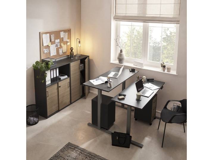 Aktenschrank 150cm Grau/Anthrazit