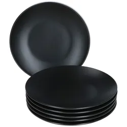 6er Kuchenteller Set Kattegat schwarz matt