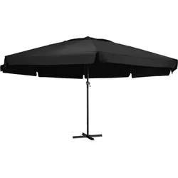 Helloshop26 - Outdoor-Sonnenschirm und Aluminiummast Durchmesser 500 cm schwarz  02_0008294
