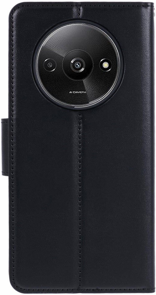 INCOVER Xiaomi Redmi A3 Kunstlæder Flip Case m. Pung & Ståfunktion - Sort