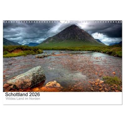 Schottland 2026 - Wildes Land im Norden (Wandkalender 2026 DIN A3 quer), CALVENDO Monatskalender