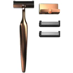 Melle, Rasierhobel + Rasiermesser, - Bronze Razor Kit