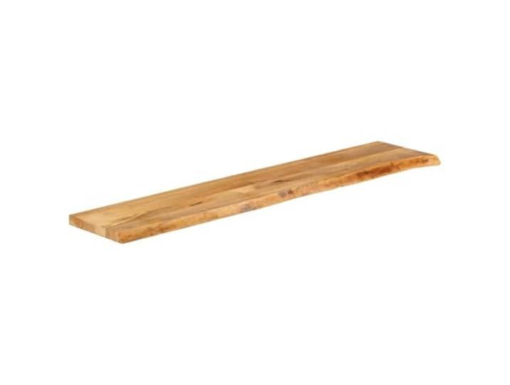 KLGBNCVE Tischplatte Massivholz Mango 140x40x3,8 cm Baumkante, Rustikale Optik, Vielseitig Kombinierbar, Leichte Reinigung