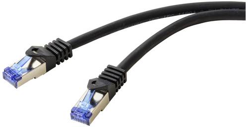 Renkforce RF-6830458 RJ45 Patchkabel CAT 6a S/FTP 0.50m Schwarz