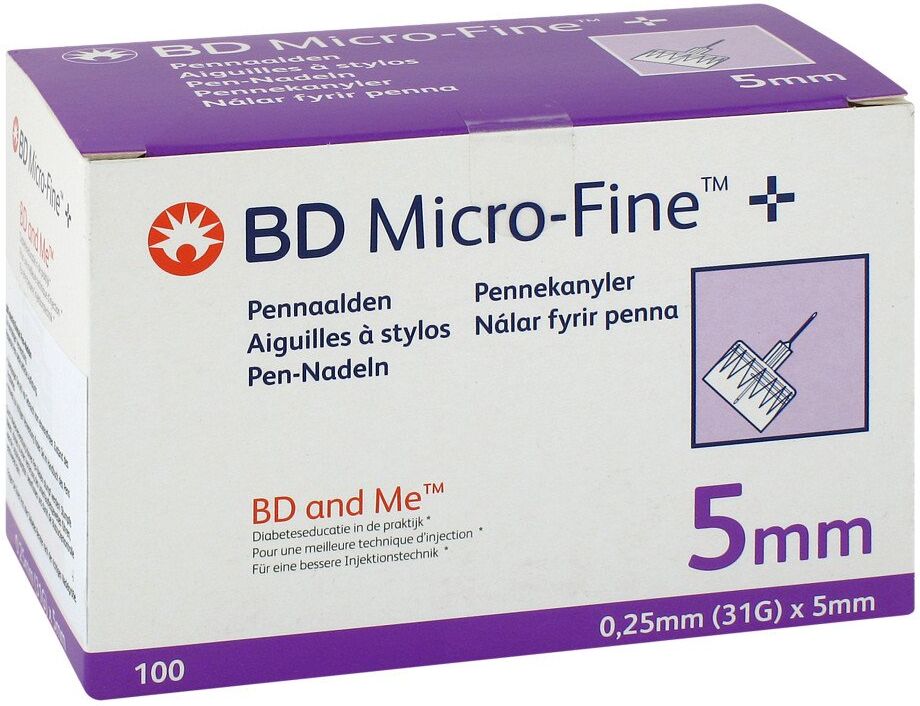Bd Micro-fine+ 5 mm Nadeln 0,25x5 mm