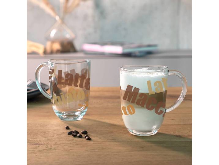 Tasses Latte Macchiato lot de 6 Ø 8cm Transparent