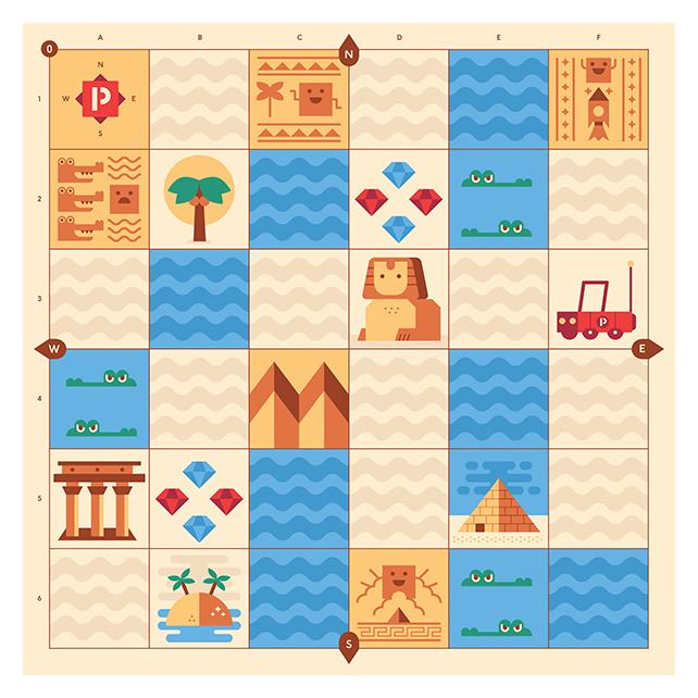 Primotoys Cubetto Abenteuer-Paket Ägypten (Bauelemente) (PRIMO007A-DE)