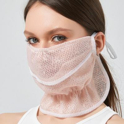 USA Free Shipping Shop Summer UV Face Mask With Neck Protection Breathable Sun Protection Face Cover pink
