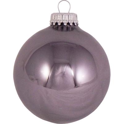 Weihnachtsbaumkugel KREBS GLAS LAUSCHA "CBK60005, Weihnachtsdeko, Christbaumschmuck, Christbaumkugeln Glas", grau, Ø:7cm, Glas, Weihnachtsbaumkugeln, Weihnachtsbaumkugeln