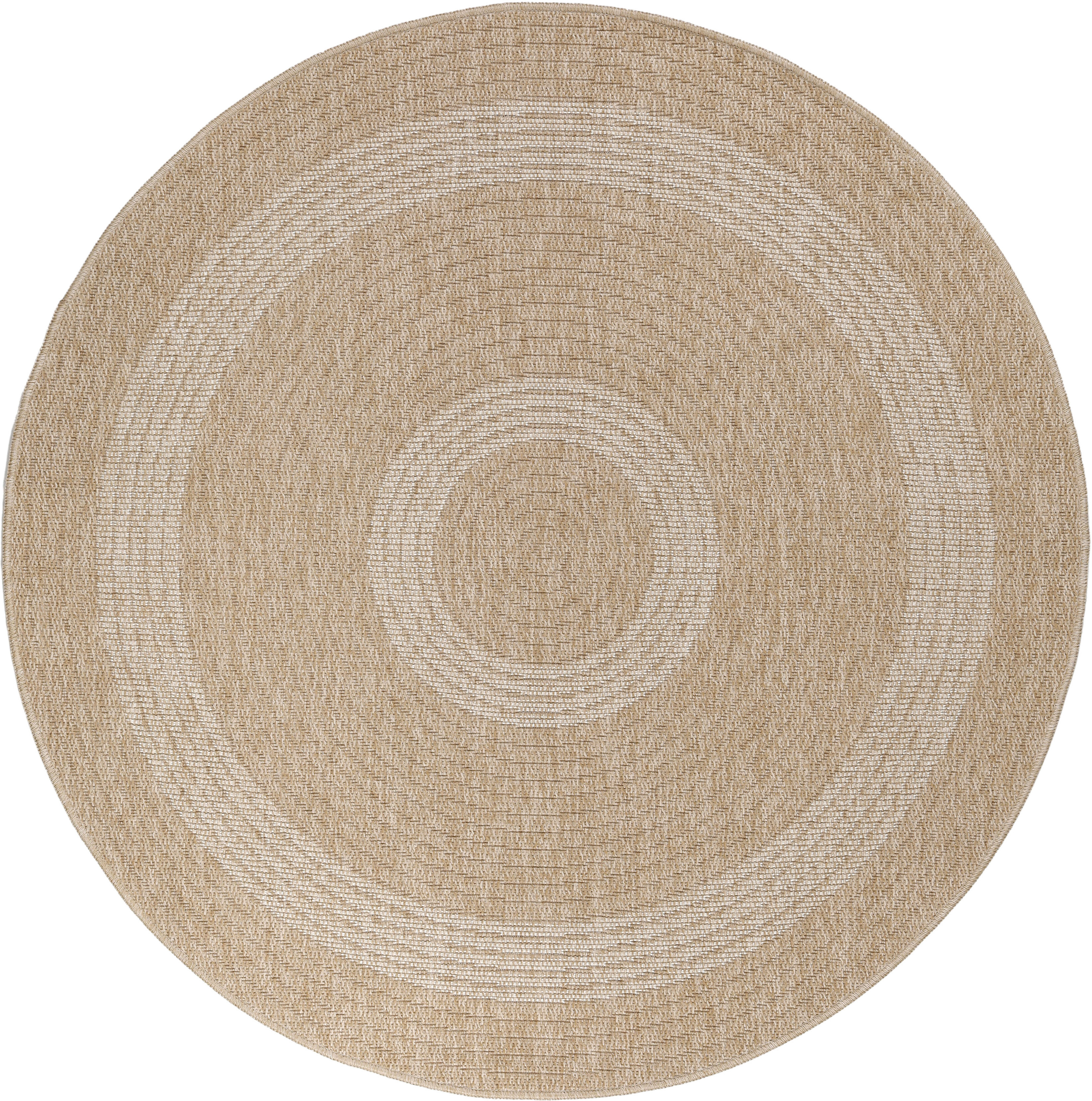 Outdoorteppich AYYILDIZ TEPPICHE "COMILLA 0886", beige, H:8mm Ø:120cm, Polypropylen, Teppiche, Outdoorteppich, Pflegeleicht / Strapazierfähig / In- und Outdoor geeignet beige Ø 120cm 1 Stk., 8mm, Ø 120cm