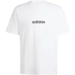 adidas Essentials Linear T-Shirt Herren - weiß/schwarz - S