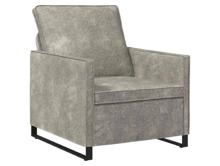 vidaXL Einzelsofa Hellgrau 70 x 81 x 82 cm Kunstwildleder