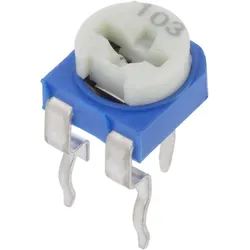 Trimmpotentiometer, 1-Drehung, liegend, 10kΩ, 100mW