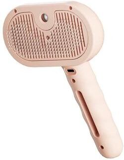 Inspired Finds 3 in 1 Electric Pet Grooming Brush With Steam Spray, Massage & De Shedding Comb pink